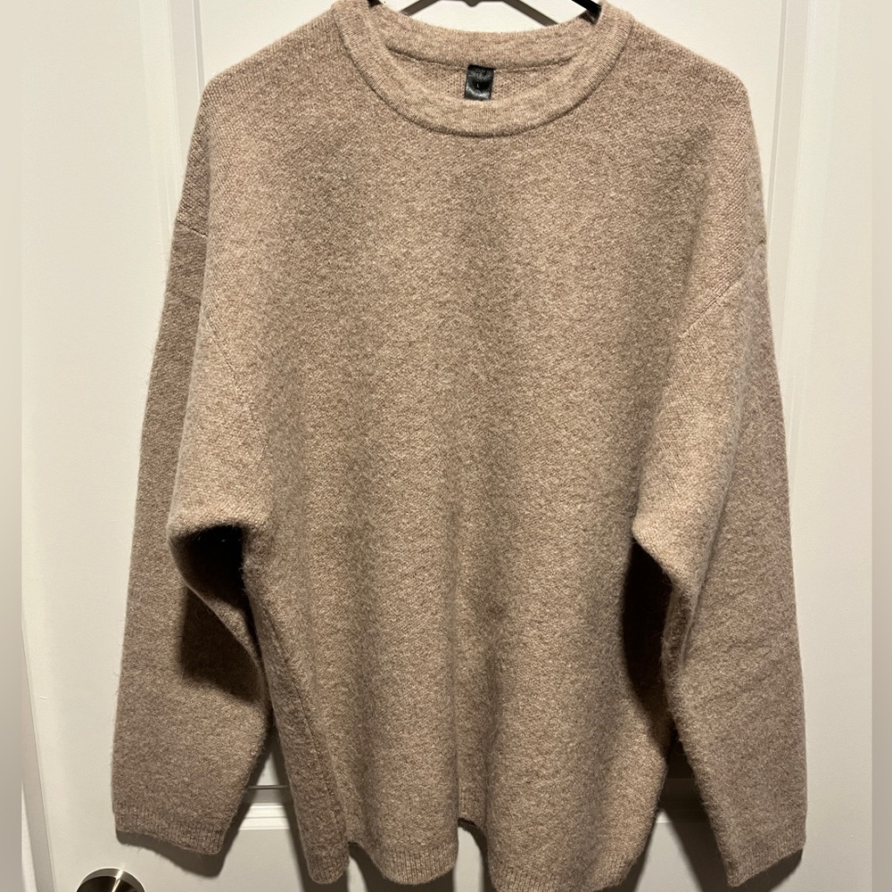 Alpaca Wool-Blend Crewneck Sweater
